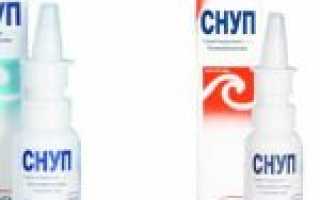 Инструкция к спрею Снуп действие и особенности применения препарата от насморка